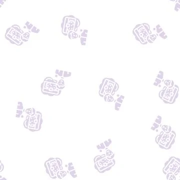 Thoughts of treasure glyph vector seamless pattern Stock Illustration