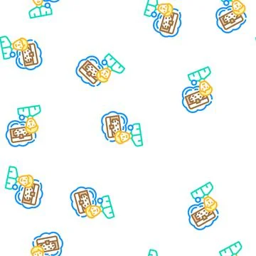 Thoughts of treasure vector seamless pattern Stock Illustration