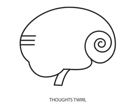 Thoughts Twirl Stock Illustration