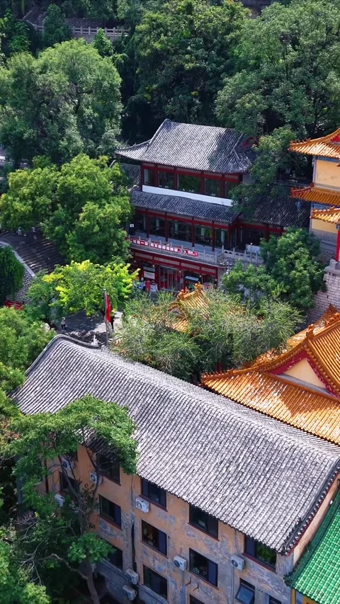Thousand Buddha Mountain Temple: Ancient Chinese Architecture in Jinan Stock Footage 331219476