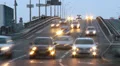 Thousand cars driving city dusk timelapse, traffic, lights on HD Footage