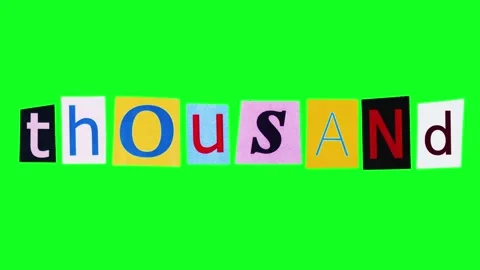 Thousand Creative handcrafted stop motion collage emphasizing typography on Stock Footage 343945421