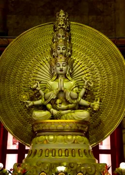Thousand hand buddha Stock Photos