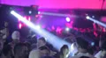 Thousand people dance in night club during party, overhead shot HD Footage