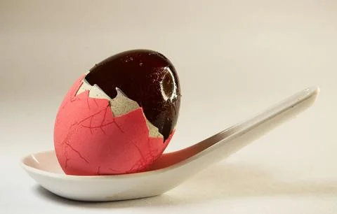 Thousand year old eggs Stock Photos