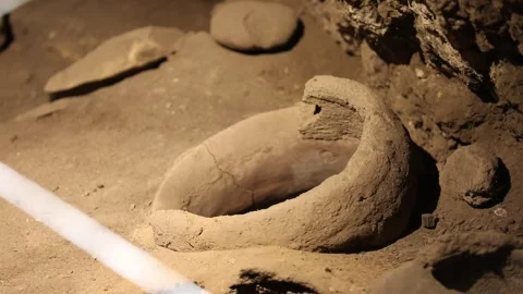 A thousand year old jug in the ground 3 Video stock 331091216