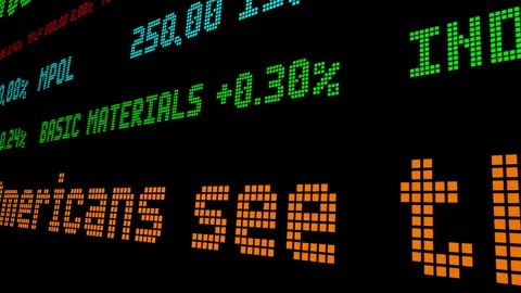 Thousands of Americans see their savings vanish stock ticker Video stock 296250341