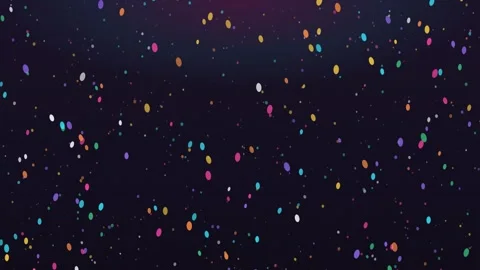Thousands of Color Powder Particles Raining Down on Dark Background Video stock 346955848