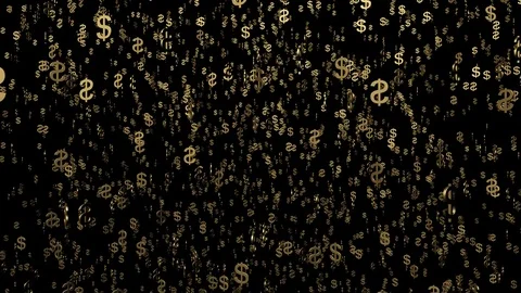 Thousands of Dollar Signs on black background 動画素材 83434953