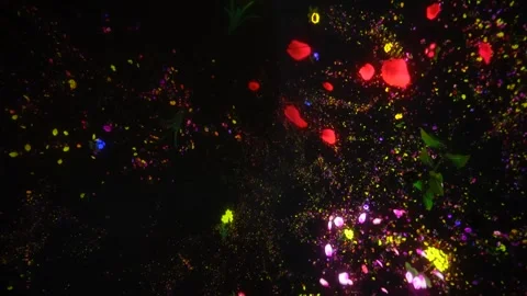 Thousands of flowers in an infinite loop where each flower is created Stock Footage 278546051