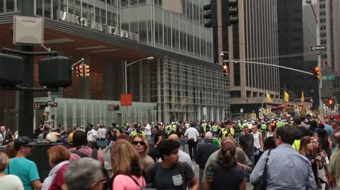 Thousands at Global Warming Marh Stock Footage 54583385