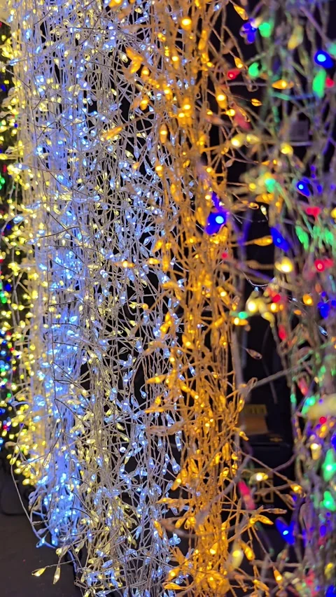 Thousands Lights Flashing Unison Creating Festive Atmosphere Christmas New Year Video stock 321808815