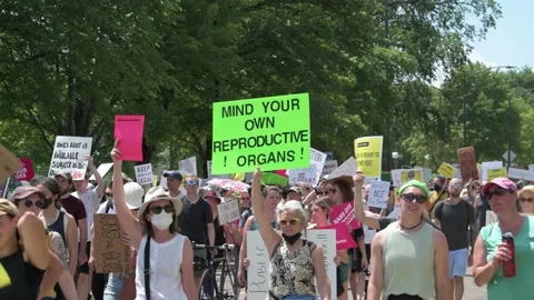 Thousands march and rally in support of legal abortion access in Minnesota Video stock 201947134