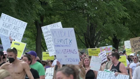 Thousands march and rally in support of legal abortion access in Minnesota Video stock 201948476