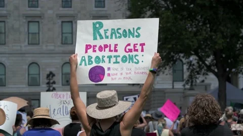 Thousands march and rally in support of legal abortion access in Minnesota Video stock 201949072