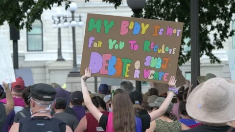 Thousands march and rally in support of legal abortion access in Minnesota Video stock 201949460