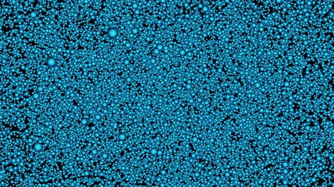 Thousands of Particles Bunched Together Interacting. Quantum Atomic Stock Footage 333153886