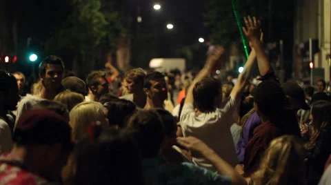 Thousands of People Dancing on the Streets - St Paul's Carnival Stock Footage 32376575
