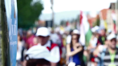 Thousands of People Marching Stock Footage 51017689