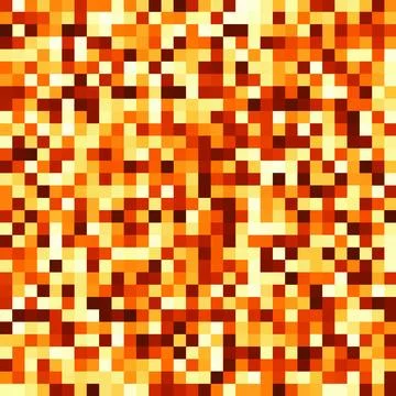 Thousands of small colored squares in various shades and tones of red and o.. Stock Photos