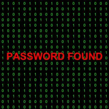Thousands of zeros and ones randomly arranged with the text password found .. 스톡 일러스트