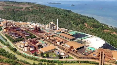 THPAL Processing Plant Aerial, Claver, Philippines. 2025/02/03 Stock Footage 301067105