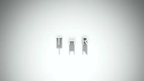 Thr 3D title animation with shadows on a white background Stock Footage 297272339