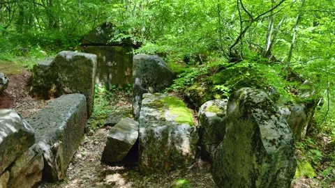 THRACIAN CMPLEXULT CO IN LOCALITY "PROPADA", NEAR MALKO TARNOVO Stock-Footage 284001693