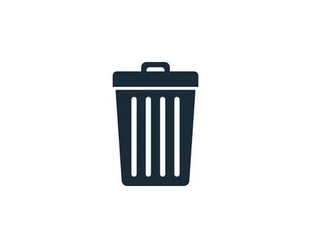 Thrash Can Icon Vector Logo Template Illustration Design Stock Illustration