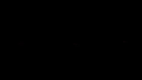Thre light bulbs flickering on a black background Stock Footage 263717774
