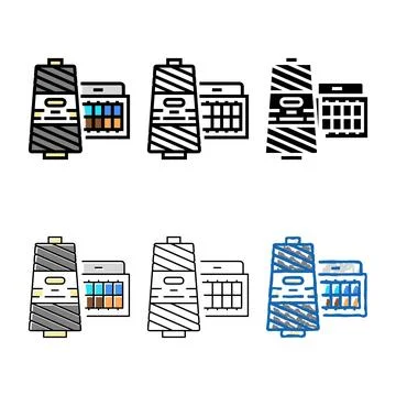 Thread accessory color clean icon vector イラスト素材