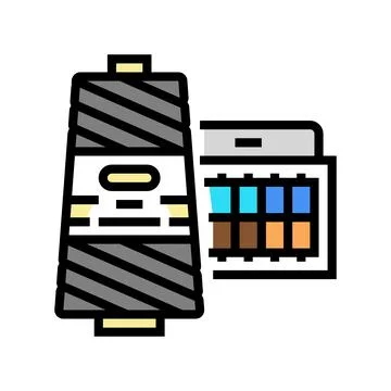 Thread accessory color icon vector illustration Stock Illustration