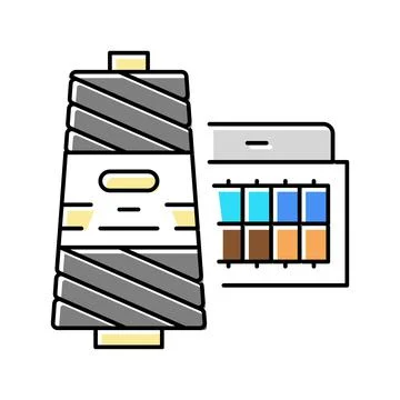 Thread accessory color icon vector illustration Stock Illustration