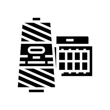 Thread accessory glyph icon vector illustration Illustrazione stock