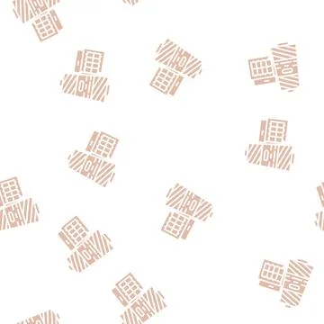 Thread accessory glyph seamless pattern Stock Illustration