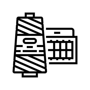 Thread accessory line icon vector illustration Illustrazione stock