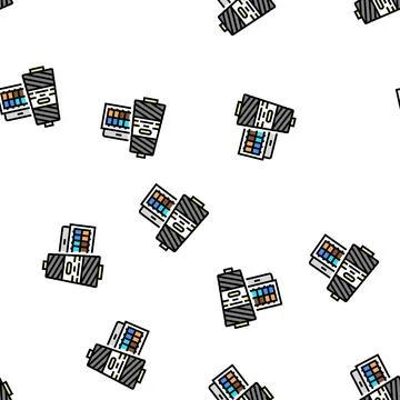 Thread accessory vector seamless pattern Stock Illustration