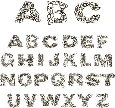 Thread alphabet Illustrazione stock