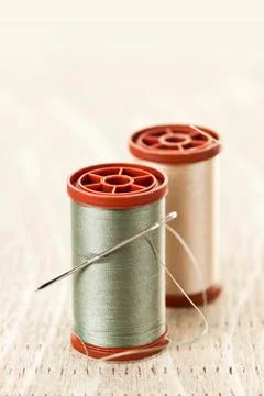 Thread and needle Stock Photos