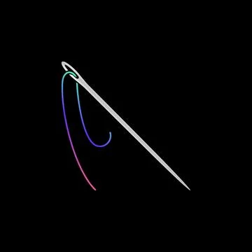 Thread and Needle vector colored icon - Needlework concept logo element イラスト素材