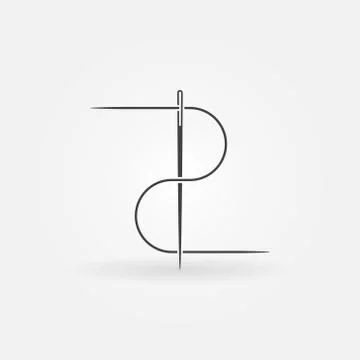 Thread and needle vector icon or symbol イラスト素材