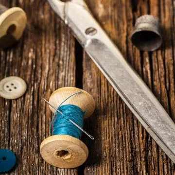 Thread and sewing accessories Stock Photos
