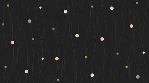 Thread background with pendants. Abstract background. Wallpaper minimalism. Stock Illustration