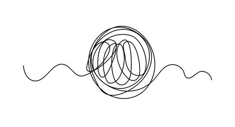 Thread, ball, vector, bobbin, concept, logo Stock Illustration