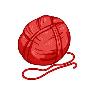 Thread ball yarn cartoon vector illustration Illustrazione stock