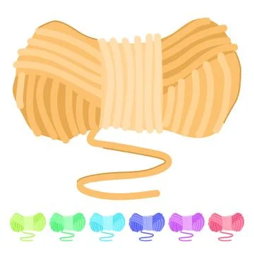 Thread ball yarn vector cartoon graphic Stock Illustration