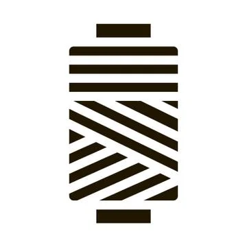Thread Bobbin Icon Vector Glyph Illustration イラスト素材