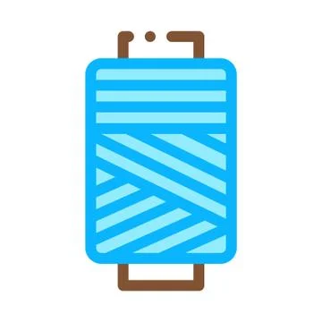Thread Bobbin Icon Vector Outline Illustration Illustrazione stock