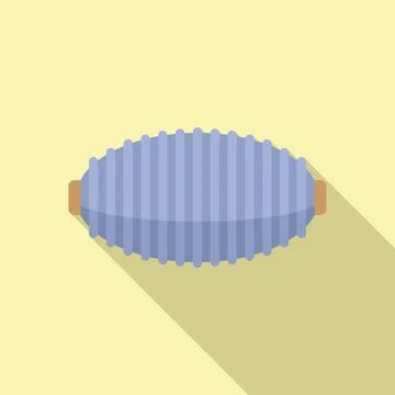 Thread bobine icon flat vector. Cotton machine 스톡 일러스트