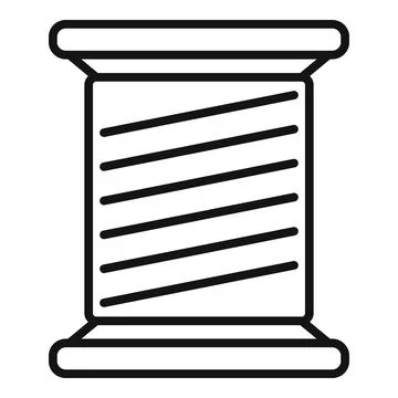 Thread bobine icon outline vector. Sewing cloth 스톡 일러스트
